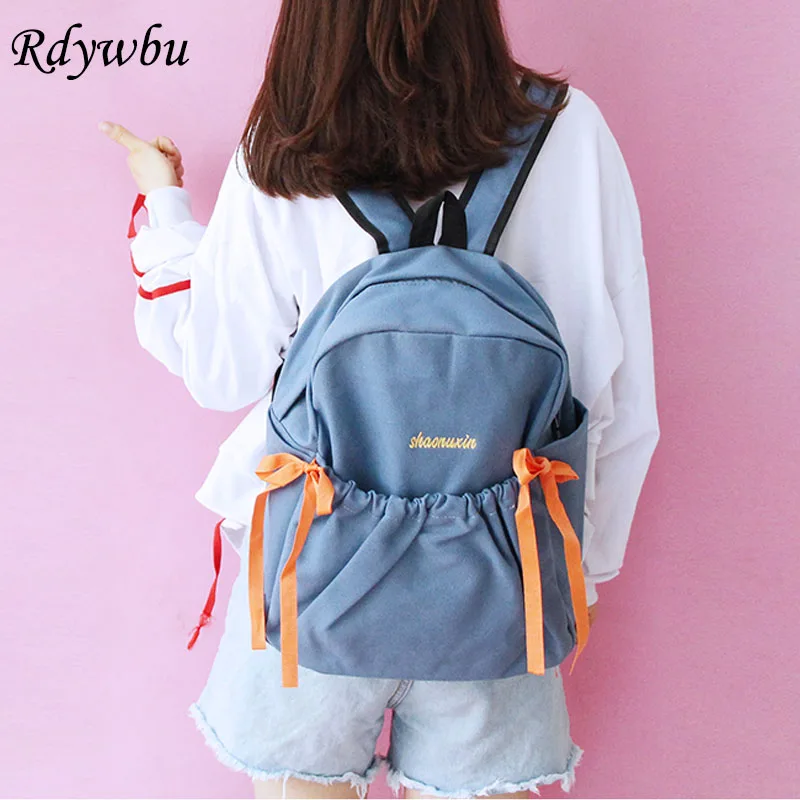 Rdywbu Ruched Ribbon Backpack Girl's Embroidery Letters Bag Pack Teenager Student School Bag Sweet Travel Bag Mochila Bolsa B513
Rdywbu Ruched Ribbon Backpack Girl's Embroidery Letters Bag Pack Teenager Student School Bag Sweet Travel Bag Mochila Bolsa B513