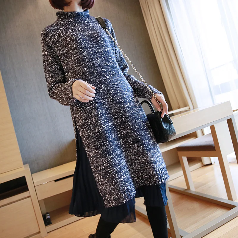 ASYMSAY 2018 European Fashion Turtleneck Dress Spring Winter Women Clothes Chiffon Stitching Hem Knitting Dresses AC6522
ASYMSAY 2018 European Fashion Turtleneck Dress Spring Winter Women Clothes Chiffon Stitching Hem Knitting Dresses AC6522