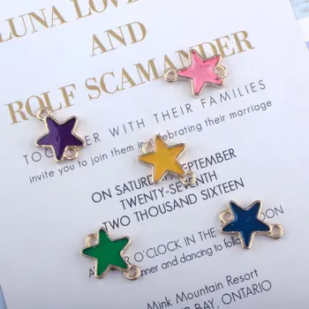 20PCs/Lot 14*18mm Enamel Alloy Charm Fashion Star Connector Oil Drop Metal Pendant Charms For DIY Jewelry Making
20PCs/Lot 14*18mm Enamel Alloy Charm Fashion Star Connector Oil Drop Metal Pendant Charms For DIY Jewelry Making