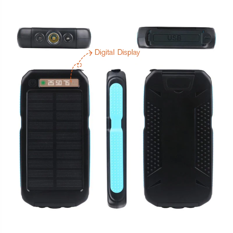 BAKEEY LED Dual USB Ports Solar Panel Power Bank Case 10000mah Waterproof Battery Charger DIY Kits Box Shell For Mobile Phones
BAKEEY LED Dual USB Ports Solar Panel Power Bank Case 10000mah Waterproof Battery Charger DIY Kits Box Shell For Mobile Phones