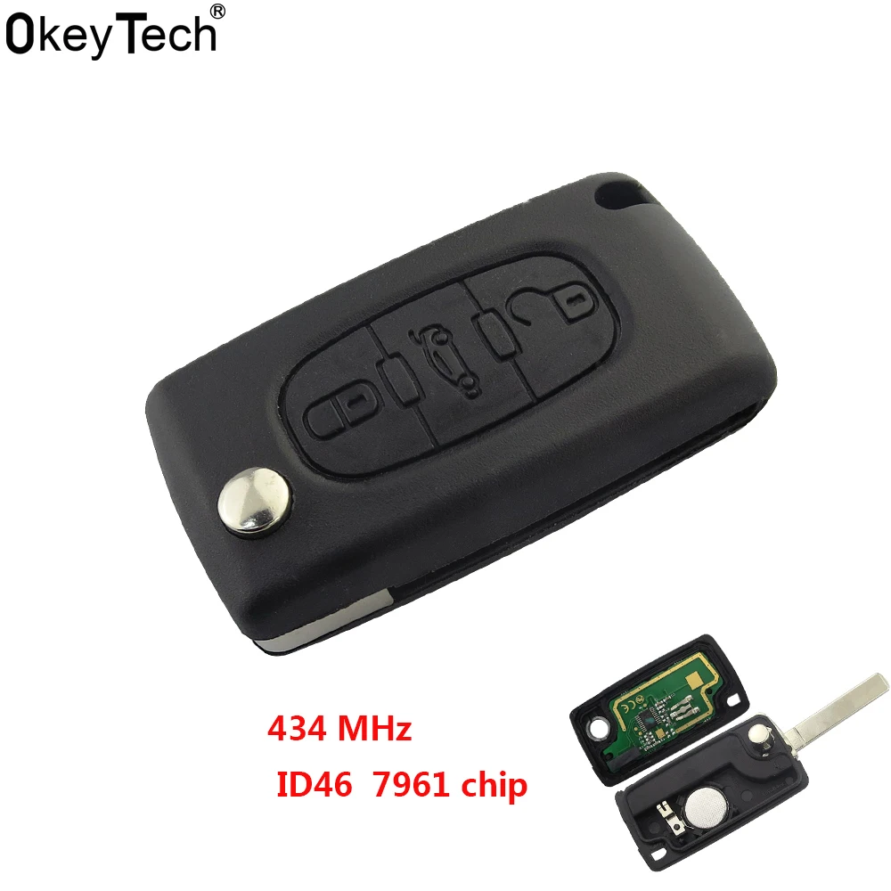OkeyTech CE0536 433MHz 3 Buttons Remote Control Key With ID46 Chip Replace Car Keyless Entry Case For Peugeot 207 307 308 407
OkeyTech CE0536 433MHz 3 Buttons Remote Control Key With ID46 Chip Replace Car Keyless Entry Case For Peugeot 207 307 308 407
