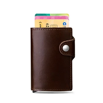 2020 New Men Women Aluminum Cardholder RFID Blocking Wallets Genuine Leather Hasp Wallet ID Credit Cards Cash Holders Mini Purse
2020 New Men Women Aluminum Cardholder RFID Blocking Wallets Genuine Leather Hasp Wallet ID Credit Cards Cash Holders Mini Purse