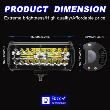 1 Pair 120W Car LED Work Light Bar Safety Driving Flood Lamp for Off-road Truck Vehicle ATV SUV Jeep NJ88
1 Pair 120W Car LED Work Light Bar Safety Driving Flood Lamp for Off-road Truck Vehicle ATV SUV Jeep NJ88