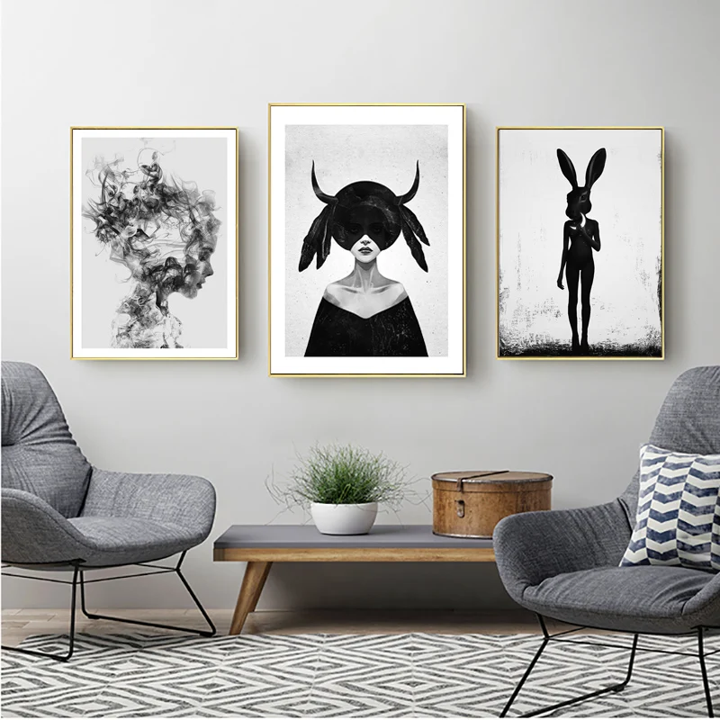 Black And White Painting Black Girl Nordic Poster Scandinavian Abstract painting Decorative Picture Cuadros Decoracion Unframed
Black And White Painting Black Girl Nordic Poster Scandinavian Abstract painting Decorative Picture Cuadros Decoracion Unframed