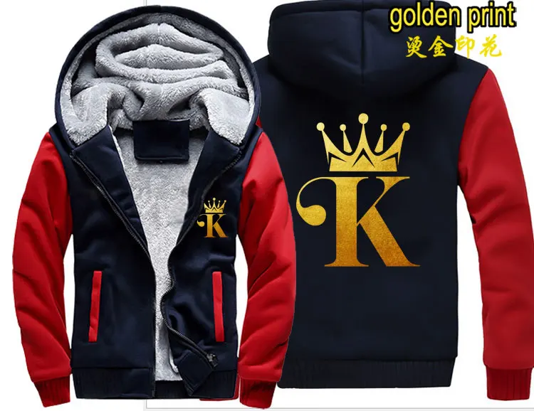 Fashion king queen couple letter print golden Men women Warm Thick Coat Jacket winter warm velvet Sweatshirt top Hoodies
Fashion king queen couple letter print golden Men women Warm Thick Coat Jacket winter warm velvet Sweatshirt top Hoodies