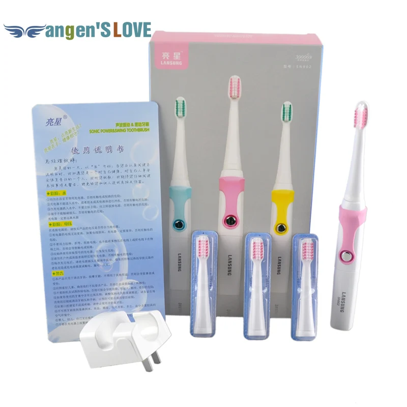Lansung SN902 Waterproof Inductive Wireless Rechargeable Sonic Electric Toothbrush + 4pcs Soft Toothbrush Head
Lansung SN902 Waterproof Inductive Wireless Rechargeable Sonic Electric Toothbrush + 4pcs Soft Toothbrush Head
