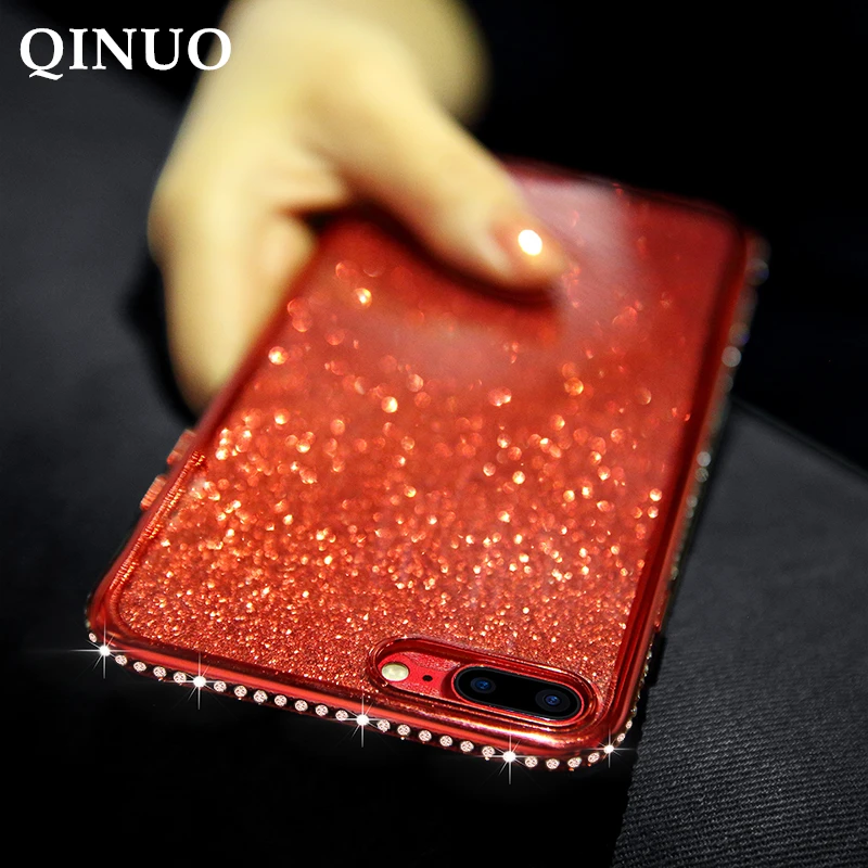 QINUO Diamond Glitter Phone Case For iphone X XR XS Max Bling Rhinestone Soft TPU Cover For iphone 6S 6 7 8 Plus 2 IN 1 Bumper
QINUO Diamond Glitter Phone Case For iphone X XR XS Max Bling Rhinestone Soft TPU Cover For iphone 6S 6 7 8 Plus 2 IN 1 Bumper
