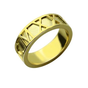 Wholesale Roman Numerals Ring Personalized Date Ring Gold Color Wedding Roman Numerals Band Anniversary Gift
Wholesale Roman Numerals Ring Personalized Date Ring Gold Color Wedding Roman Numerals Band Anniversary Gift