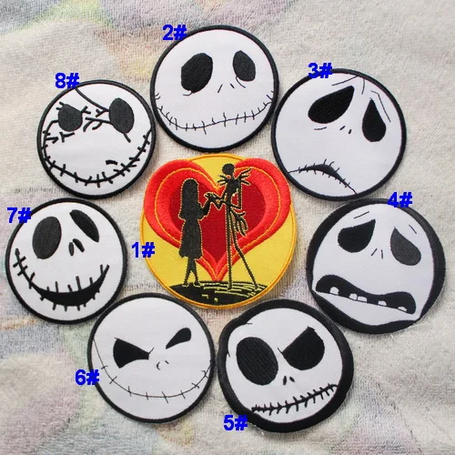 Punk Rock Personality Halloween Skull Embroidery Jack And Princess Back Tape iron on patches badge
Punk Rock Personality Halloween Skull Embroidery Jack And Princess Back Tape iron on patches badge