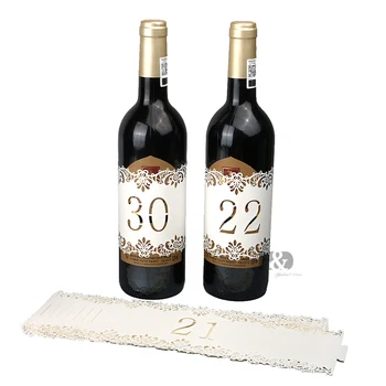 H&D 30pcs Laser Cut Hollow Flower Pattern Rustic Wine Bottle Table Number Wraps Kcaft Cards Wedding Table Place Card Decorative
H&D 30pcs Laser Cut Hollow Flower Pattern Rustic Wine Bottle Table Number Wraps Kcaft Cards Wedding Table Place Card Decorative