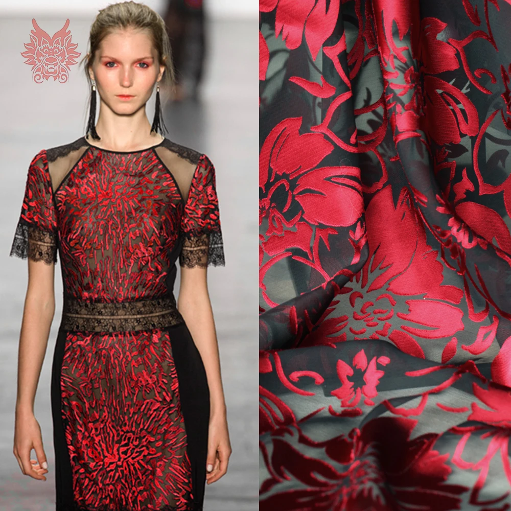 Luxury black red floral burnout brocade fabric for summer dress tissu cloth tecidos stoffen for sewing free shipping SP4794
Luxury black red floral burnout brocade fabric for summer dress tissu cloth tecidos stoffen for sewing free shipping SP4794