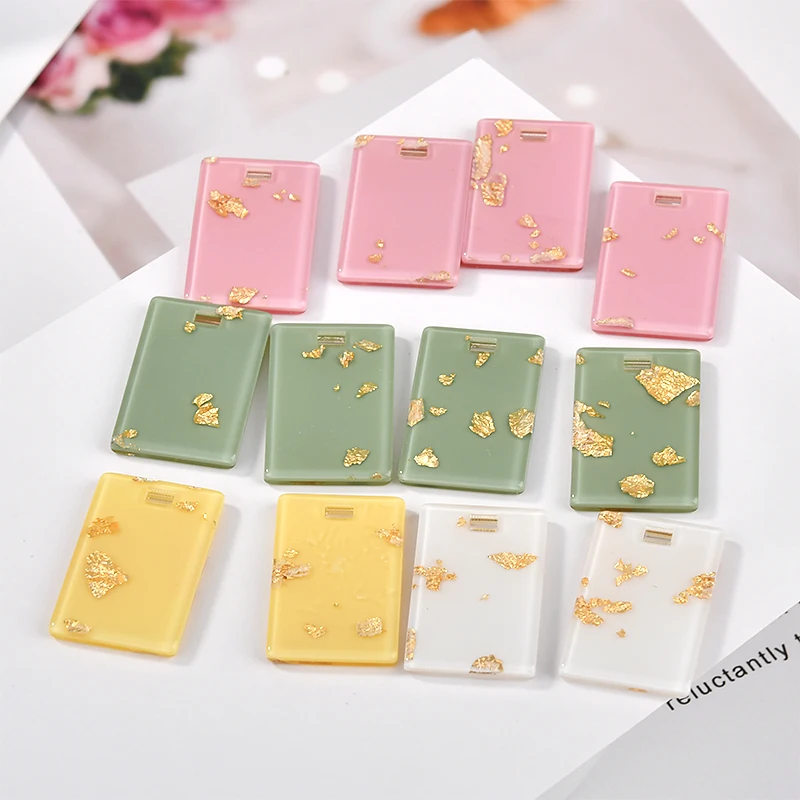 Spring Acrylic powder gold foil rectangular pendant DIY handmade self-made earrings ear jewelry material Accessories
Spring Acrylic powder gold foil rectangular pendant DIY handmade self-made earrings ear jewelry material Accessories