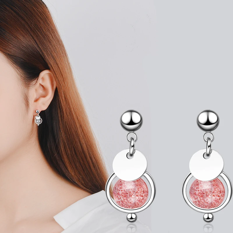 New Pink White Moonstone Stud Earring Round Earring For Women Fashion korea Jewelry girl 2019 oorbellen
New Pink White Moonstone Stud Earring Round Earring For Women Fashion korea Jewelry girl 2019 oorbellen