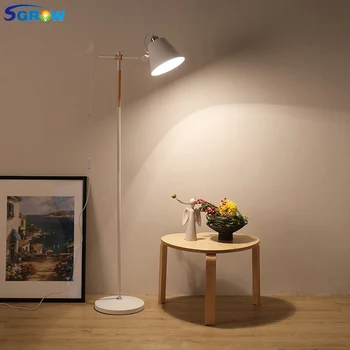 SGROW Iron Lampshade Floor Lamps Adjustable Wooden Handshake Standing Lights for Bedroom Living Room Black White Lampara Light
SGROW Iron Lampshade Floor Lamps Adjustable Wooden Handshake Standing Lights for Bedroom Living Room Black White Lampara Light