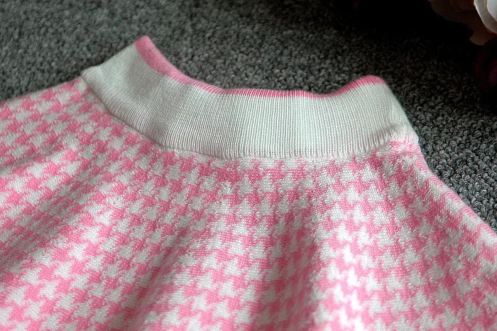 Spring Autumn Girl Clothes Knitted Child Clothing Set 2018 Fall Kids Outfits Plaid Sweater Coat Skirt 2Pce Sports Suit For Girls (14)