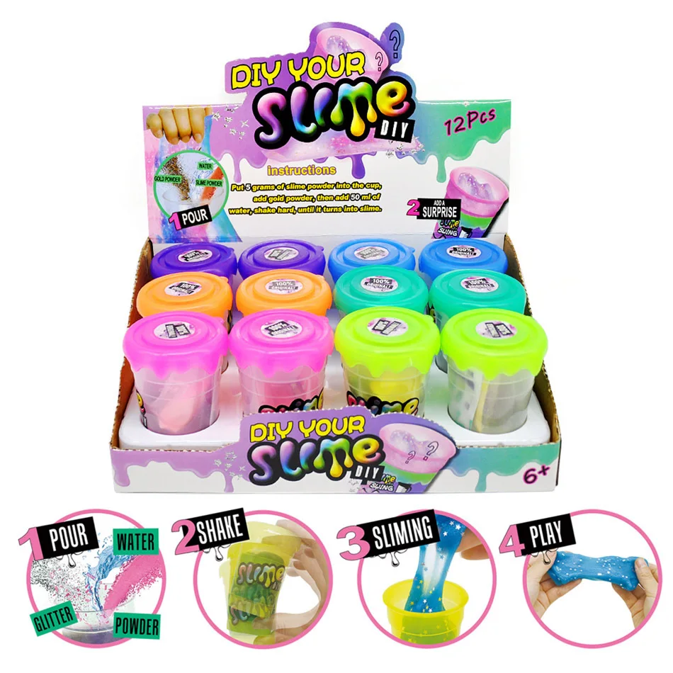 12pcs Clay/Slime Gifts Magic Slime Polymer Clay 80ml Addition for Glitter Slime Shake DIY Slime toys Kit With Box Just Add Water
12pcs Clay/Slime Gifts Magic Slime Polymer Clay 80ml Addition for Glitter Slime Shake DIY Slime toys Kit With Box Just Add Water