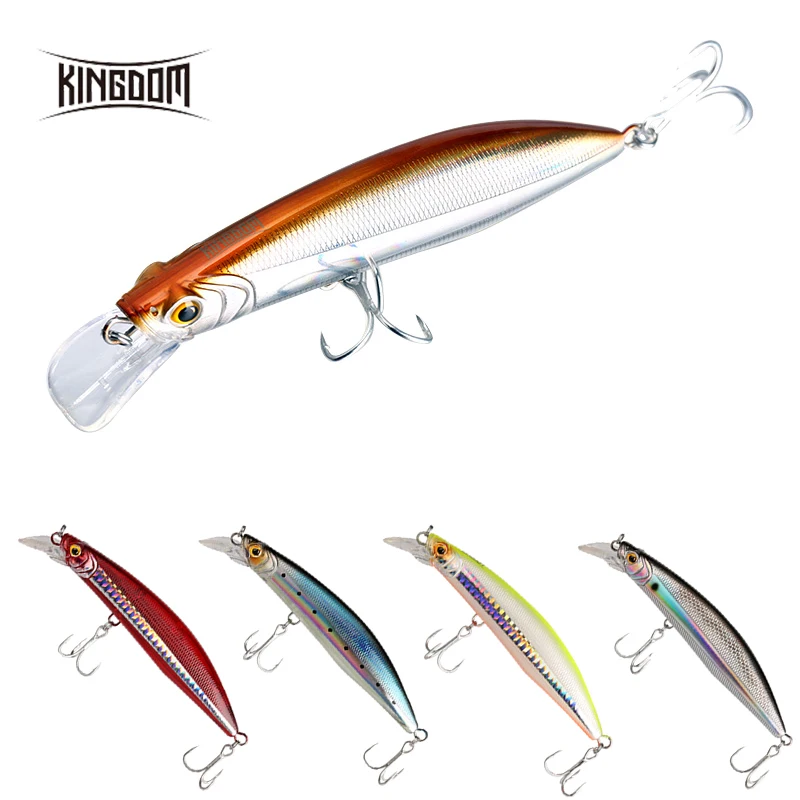 Kingdom Floating Minnow Fishing Hard Lure 100mm 20.7g/120mm 30g Swimming Bait Jerkbait Artificial Wobblers 6pcs/lot
Kingdom Floating Minnow Fishing Hard Lure 100mm 20.7g/120mm 30g Swimming Bait Jerkbait Artificial Wobblers 6pcs/lot
