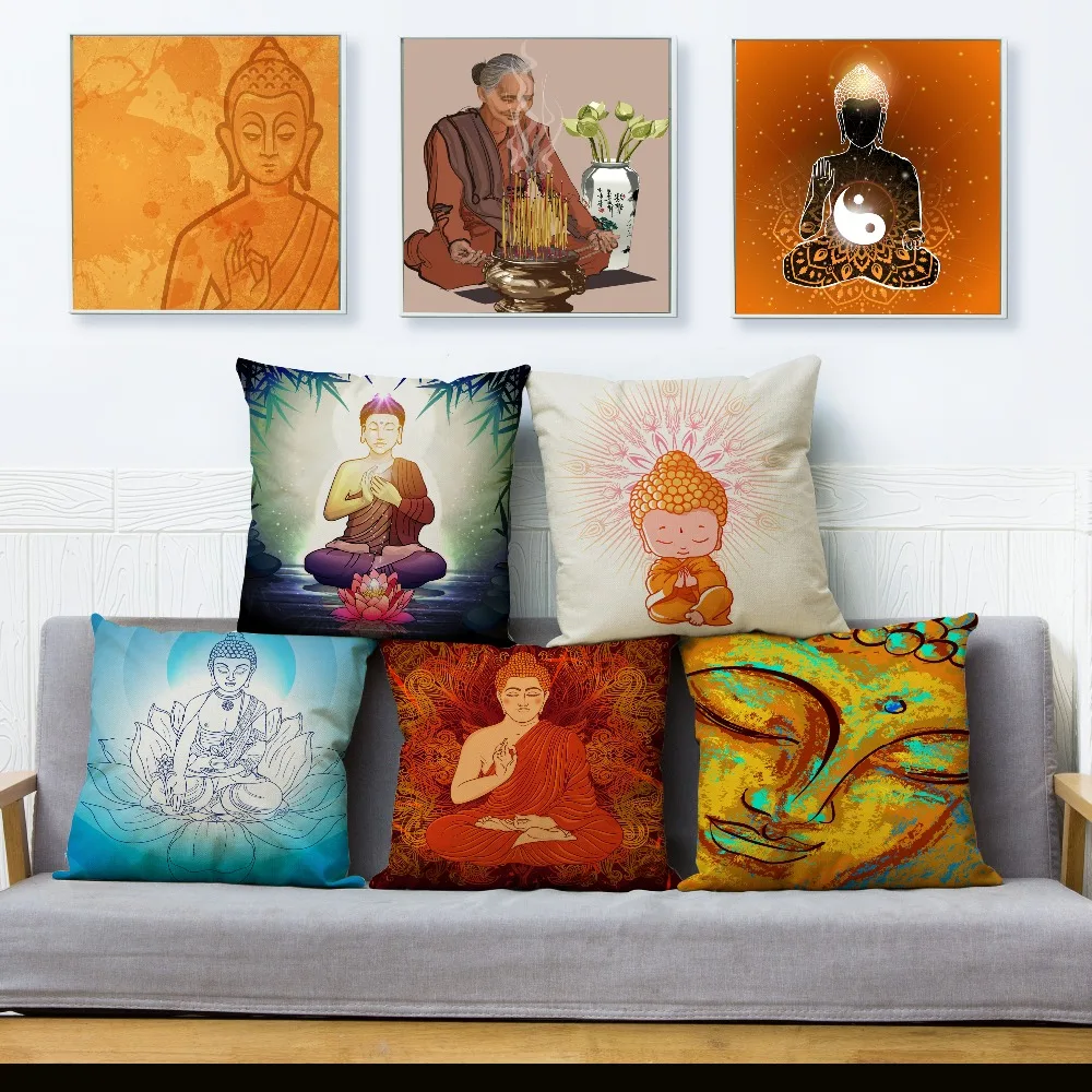 Maitreya Buddha Statue Print Cushion Cover Beige Linen Pillowcase 45*45cm Square Throw Pillows Covers Car Home Decor Pillow Case
Maitreya Buddha Statue Print Cushion Cover Beige Linen Pillowcase 45*45cm Square Throw Pillows Covers Car Home Decor Pillow Case
