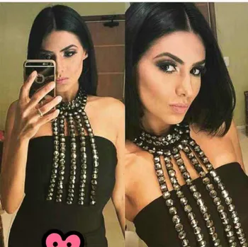 2018 new spring bandage choker halter sleeveless sexy dress party bodycon black diamonds club dresses elegant stylish
2018 new spring bandage choker halter sleeveless sexy dress party bodycon black diamonds club dresses elegant stylish