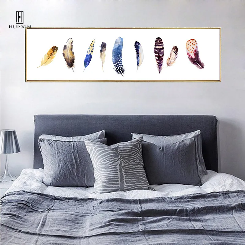 Single Painting of Variclored Feathers Against White Background Simpleness in Rich Color Modern Minimalism Murals for Room Decor
Single Painting of Variclored Feathers Against White Background Simpleness in Rich Color Modern Minimalism Murals for Room Decor
