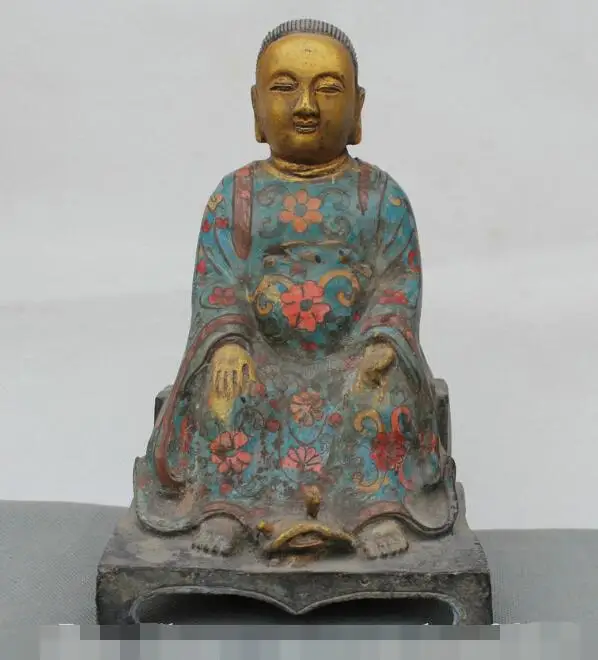 S05882 10" Chinese Bronze Gilt Cloisonne Taoism XuanWu Emperor King God Rycunhua Statue
S05882 10" Chinese Bronze Gilt Cloisonne Taoism XuanWu Emperor King God Rycunhua Statue