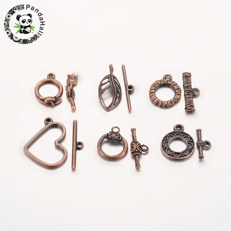 30 Sets/Bag Red Copper Tibetan Style Alloy Toggle Clasp Set for Jewelry Making DIY Finding Lead Free & Nickel Free 17~25x11~29mm
30 Sets/Bag Red Copper Tibetan Style Alloy Toggle Clasp Set for Jewelry Making DIY Finding Lead Free & Nickel Free 17~25x11~29mm