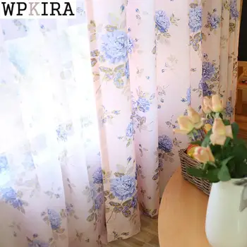 Pastoral Semi-Blackout Pink Flower Curtain Fabric For Living Room Blue Voile Sheer Curtains Drapes For Children Bedroom S175&30
Pastoral Semi-Blackout Pink Flower Curtain Fabric For Living Room Blue Voile Sheer Curtains Drapes For Children Bedroom S175&30