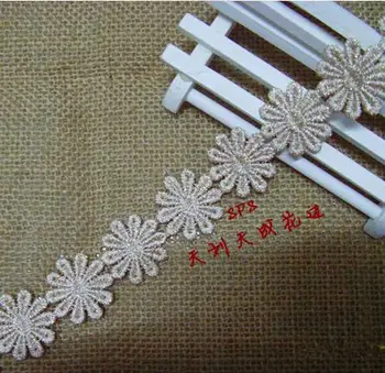 Water soluble lace fabrics 30yards 2color 25mm exquisite gold thread flower embroidery lace trim headband hair bow gift packing
Water soluble lace fabrics 30yards 2color 25mm exquisite gold thread flower embroidery lace trim headband hair bow gift packing