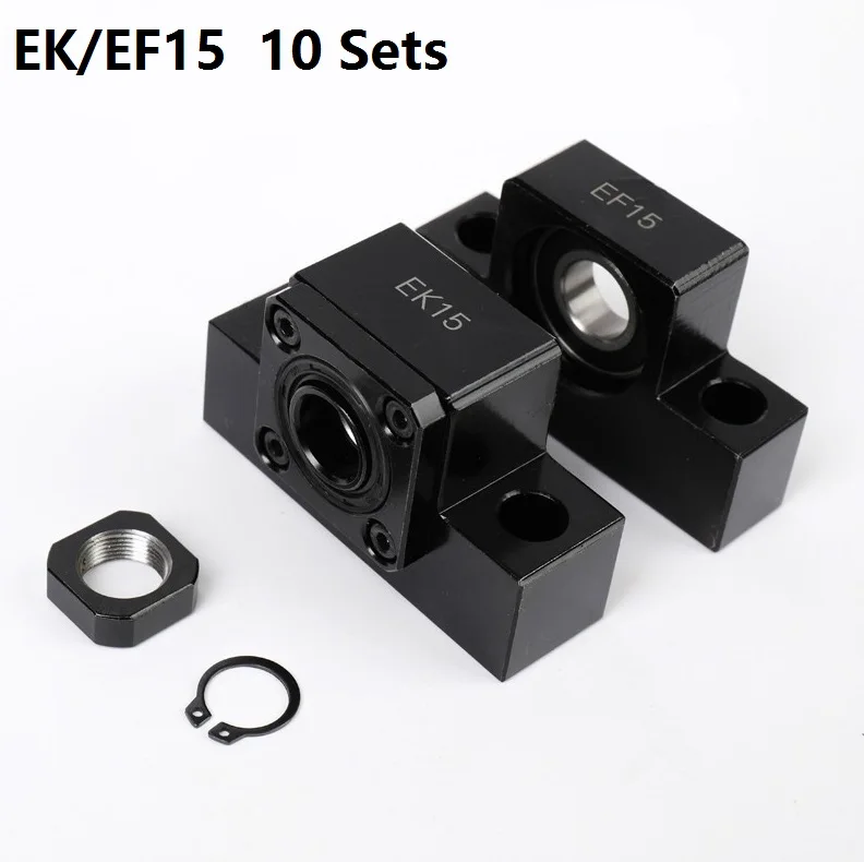 10pcs EK15 Fixed Side and 10pcs EF15 Floated Side for ball screw end support cnc part 10 sets EK/EF15
10pcs EK15 Fixed Side and 10pcs EF15 Floated Side for ball screw end support cnc part 10 sets EK/EF15