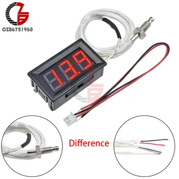 

-30~800 Degree LED Digital Thermometer DC 12V Temperature Meter M6 K-Type Thermocouple Pyrometer Thermal Detector Tester Monitor