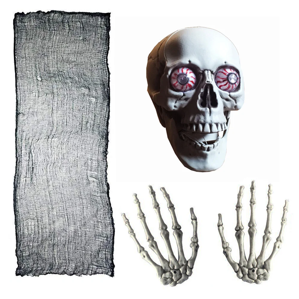 Halloween Garden Lawn Stakes Set of 4 Plastic Hands Skull LED Light and Horror Sound Haunted HouseHalloween Decorations
Halloween Garden Lawn Stakes Set of 4 Plastic Hands Skull LED Light and Horror Sound Haunted HouseHalloween Decorations