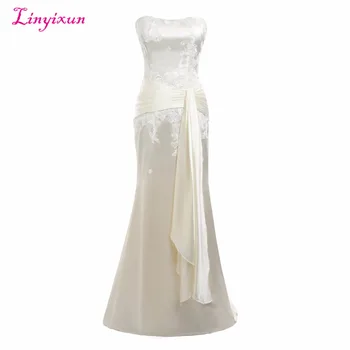 Linyixun Real Photo Satin Mermaid Evening Dresses with Belt Long Mother of the Bride Dress Lace Dresses for Wedding party
Linyixun Real Photo Satin Mermaid Evening Dresses with Belt Long Mother of the Bride Dress Lace Dresses for Wedding party