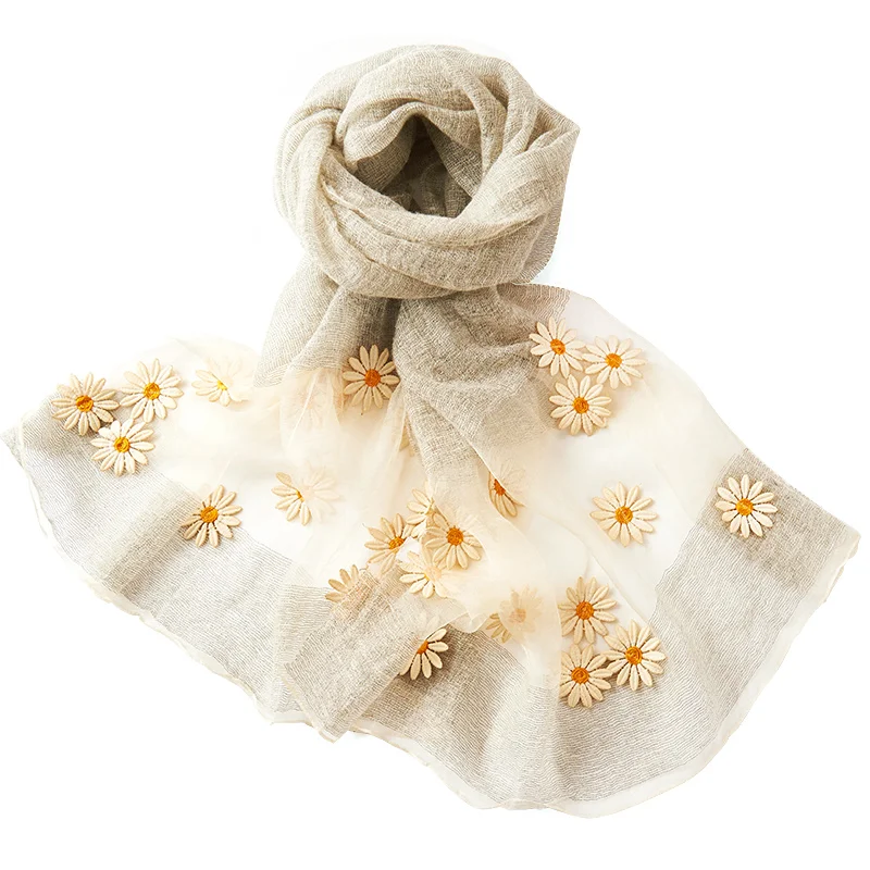 REALBY женский Шелковый шерстяной шарф роскошный бренд модная вышивка платок Femme