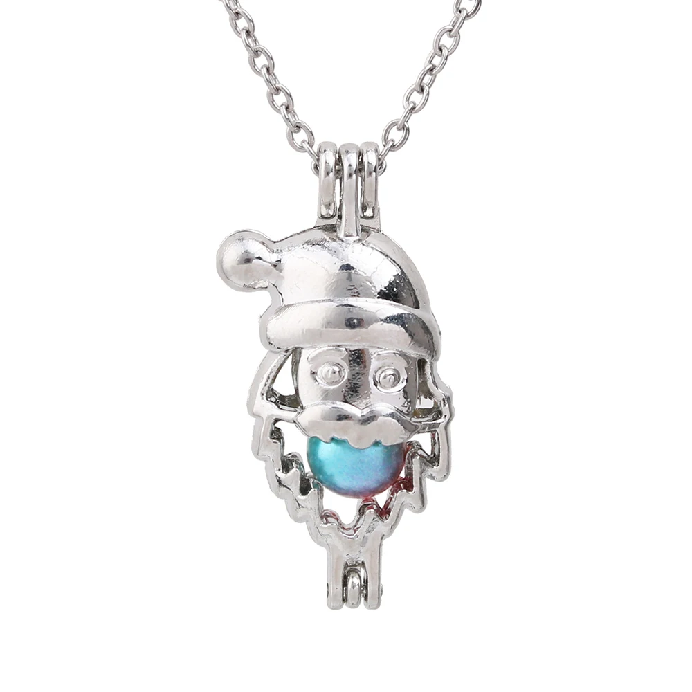 1pc Silver Plated Christmas Santa Claus Pearl Cage Pendant Necklace Oyster Pearl Jewelry Essential Oil Diffuser Lockets Fun Gift
1pc Silver Plated Christmas Santa Claus Pearl Cage Pendant Necklace Oyster Pearl Jewelry Essential Oil Diffuser Lockets Fun Gift