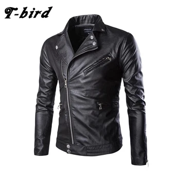 

T-bird Jacket Men 2017 Brand Winter Coat Male Bomber Jacket Men Locomotive Leather Large Size Outwear Mens Cotton Jackets 5XL