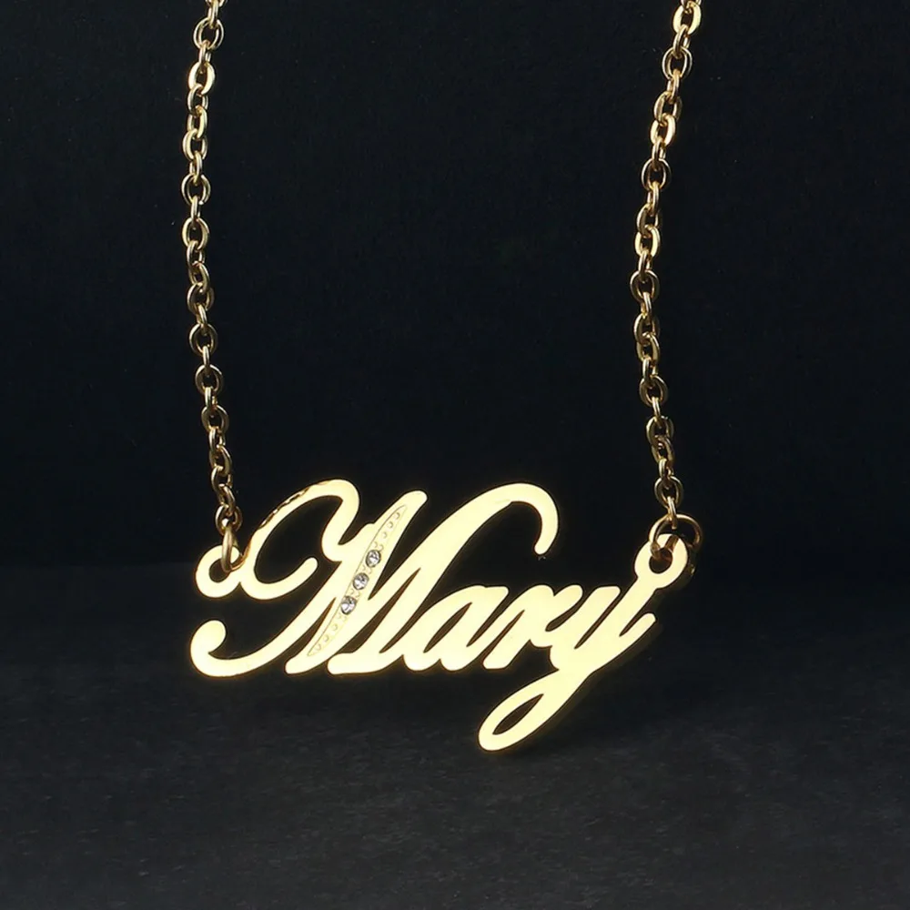 Personalized Nameplate Necklace&Pendant Womens Girls Stainless Steel Cursive English Name Chains Jewelry Metal colar bijox NP16
Personalized Nameplate Necklace&Pendant Womens Girls Stainless Steel Cursive English Name Chains Jewelry Metal colar bijox NP16