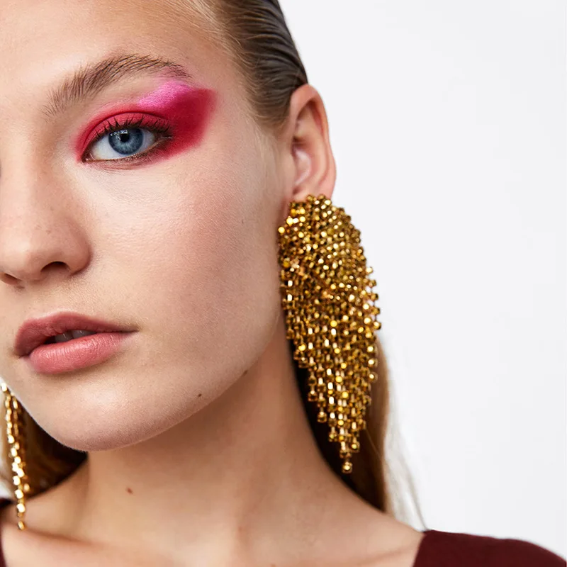 Gold Color Metal Dangle Earrings for Women pendientes mujer moda 2018 Hyperbole Geometric Statement Ear Decoration ET644
Gold Color Metal Dangle Earrings for Women pendientes mujer moda 2018 Hyperbole Geometric Statement Ear Decoration ET644