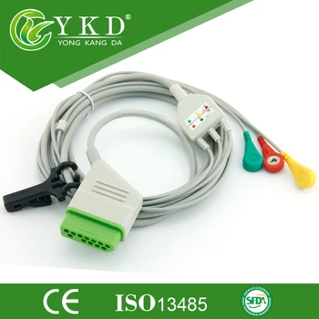 Nihon Kohden 12pin Plug One-piece 3-lead ECG Cable and IEC Snap Leadwires Patient Monitor
Nihon Kohden 12pin Plug One-piece 3-lead ECG Cable and IEC Snap Leadwires Patient Monitor