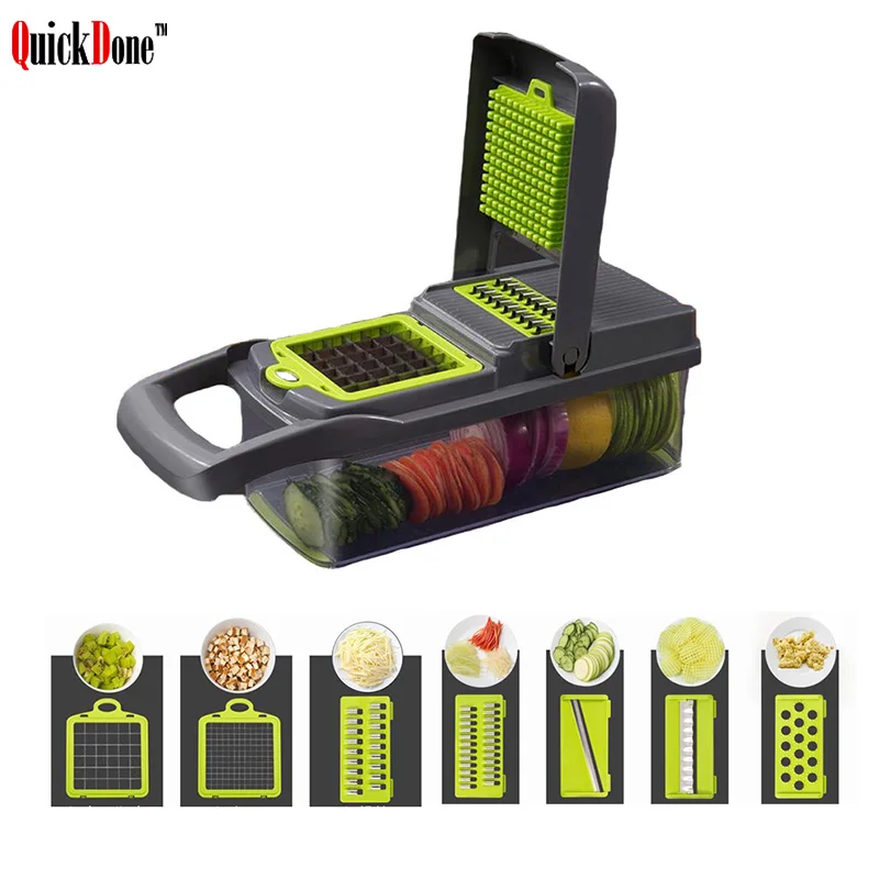 QuickDone Mandoline Vegetable Slicer Fruit Cutter Shredder Garlic Chopper With Blade Potato Carrot Grater Kitchen Gadget AKC6320
QuickDone Mandoline Vegetable Slicer Fruit Cutter Shredder Garlic Chopper With Blade Potato Carrot Grater Kitchen Gadget AKC6320