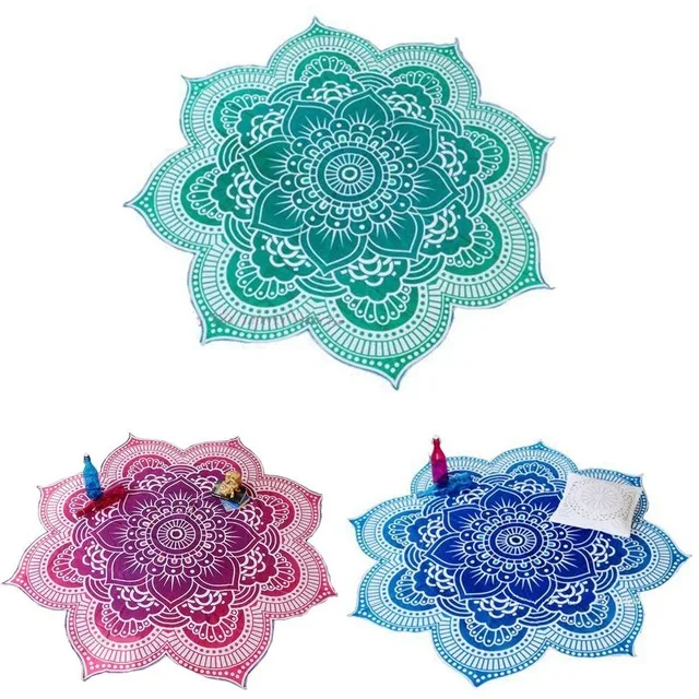 

Drop Shipping Lotus Flower Shape Indian Mandala Tapestry Wall Hanging Beach Throw Towel Hippie Bedspread Gypsy Yoga Mat Blanket