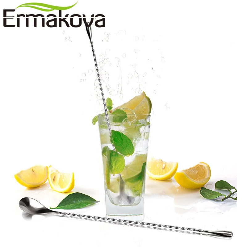 ERMAKOVA 1 Pc Bar Spoon 12 Inches Stainless Steel Mixing Spoon Spiral Bar Cocktail Shaker Stirring Spoon with Long Handle
ERMAKOVA 1 Pc Bar Spoon 12 Inches Stainless Steel Mixing Spoon Spiral Bar Cocktail Shaker Stirring Spoon with Long Handle