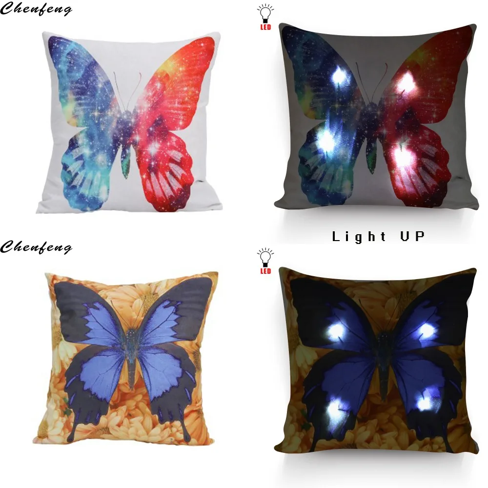 led cushion cover colorful butterfly sets pictures soft Pillow light up battery open for home decorative 43x43cm high quality
led cushion cover colorful butterfly sets pictures soft Pillow light up battery open for home decorative 43x43cm high quality