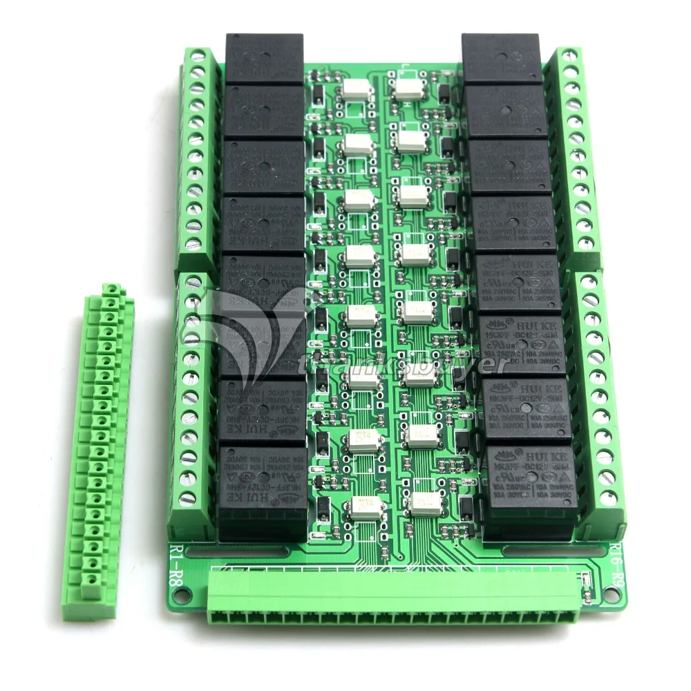 TZT 16 Channel Relay Module Control Shield Controller 5V 12V 24V PLC Driver Board
TZT 16 Channel Relay Module Control Shield Controller 5V 12V 24V PLC Driver Board