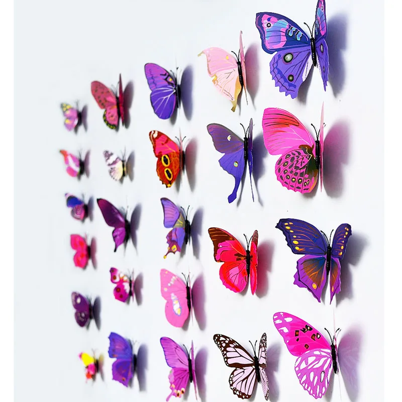 12pcs/lot DIY Beautiful 3D Butterfly Wall Stickers Colorful Wedding Room Decor Birthday Party Home Decorations
12pcs/lot DIY Beautiful 3D Butterfly Wall Stickers Colorful Wedding Room Decor Birthday Party Home Decorations