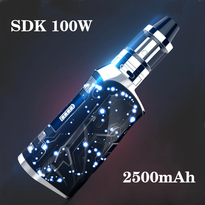 New arrive SDK 100w box mod 2500mah build-in battery 2.5ml tank electronic cigarette vape mod e-cigarettes vaporizer