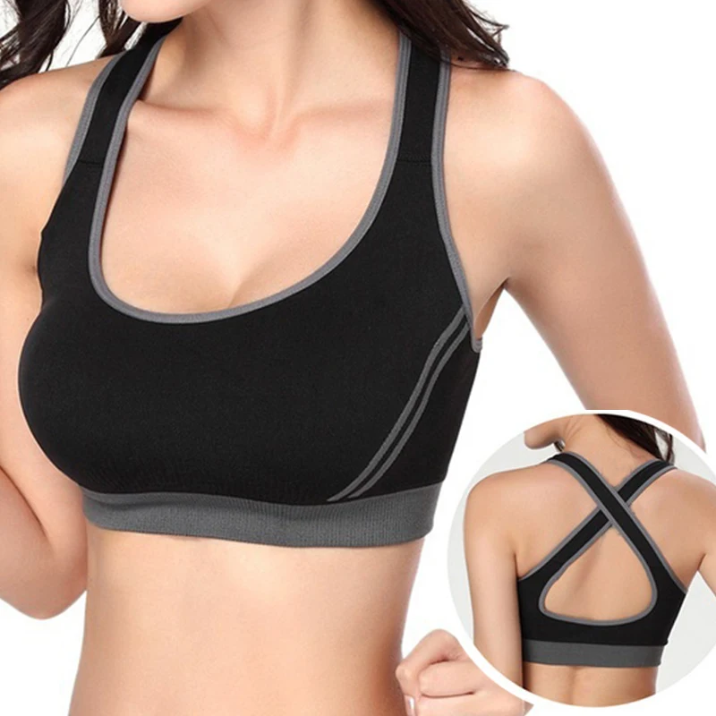 Sexy women fitness bra padded compression sport bra top Sportswear Quick dry elastic crop top sexy yoga running bras vest
Sexy women fitness bra padded compression sport bra top Sportswear Quick dry elastic crop top sexy yoga running bras vest