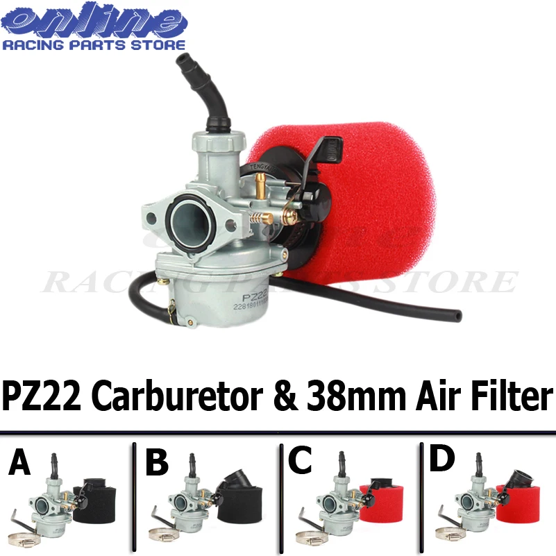 Engine PZ22 22mm Carburetor & 38mm Air Filter For Keihi 110cc 125cc KAYO Apollo Bosuer xmotos Kandi dirt/pit bikes monkey ATV
Engine PZ22 22mm Carburetor & 38mm Air Filter For Keihi 110cc 125cc KAYO Apollo Bosuer xmotos Kandi dirt/pit bikes monkey ATV
