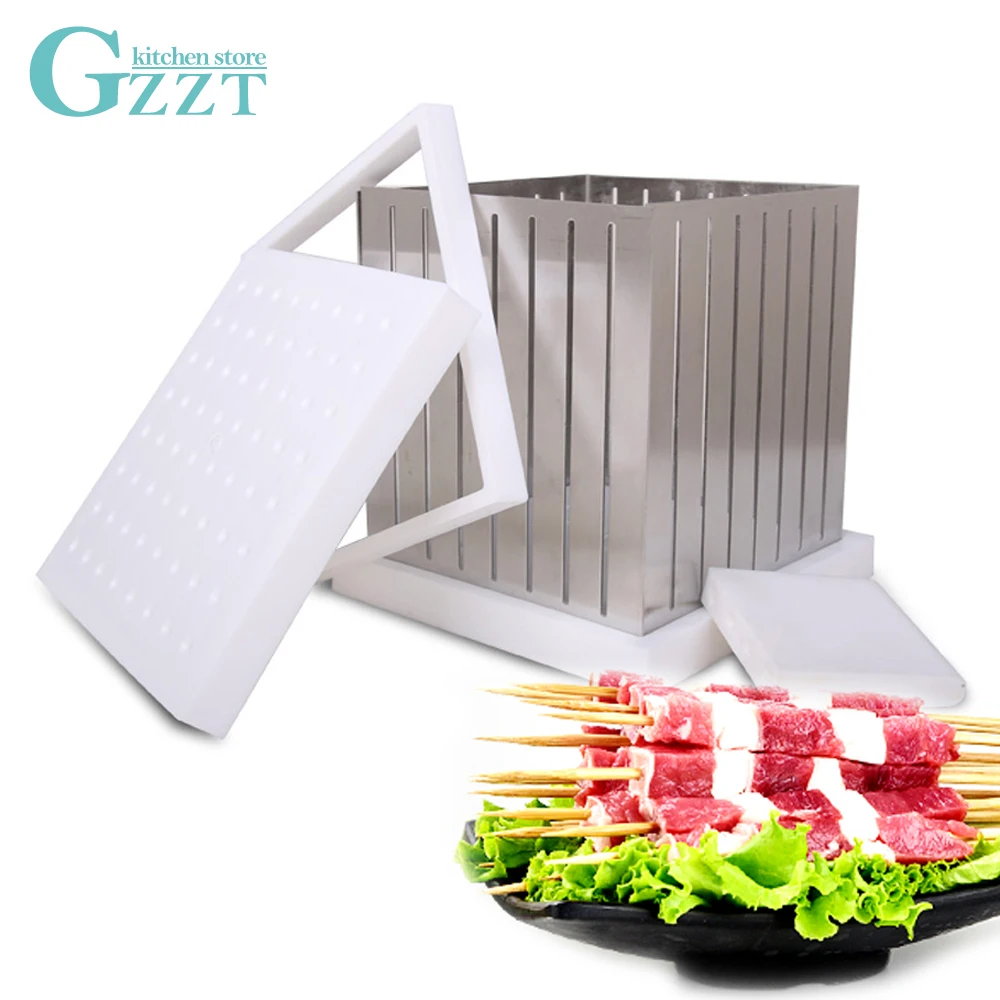 ABS Plastic + Stainless Steel Kebab Maker Box Rapid Wear Meat Make 64 Skewers One Time BBQ Barbecue Tool
ABS Plastic + Stainless Steel Kebab Maker Box Rapid Wear Meat Make 64 Skewers One Time BBQ Barbecue Tool