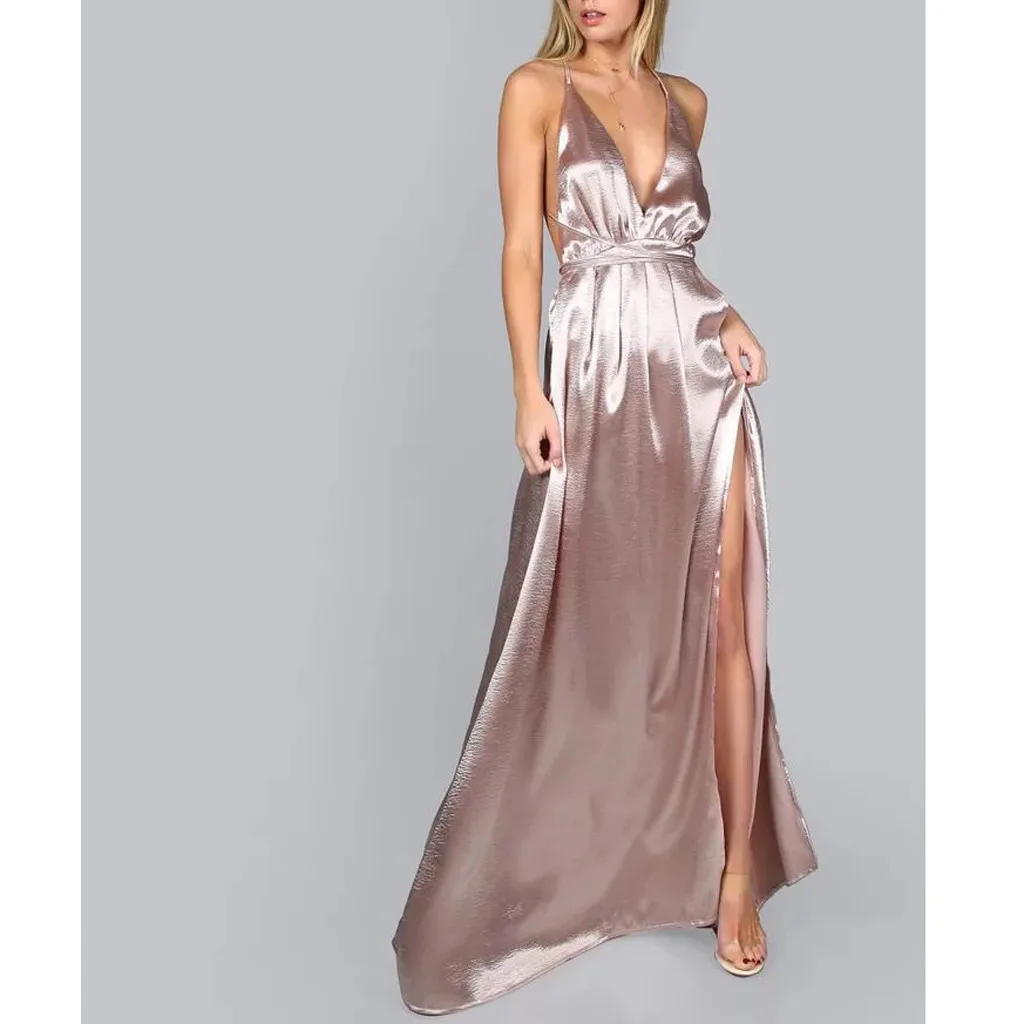 JAYCOSIN Fashion Women's Dress Sleeveless Sexy Ladies Deep V-neck Backless Soild Dress Sexy Party Evening Night Dresses Jul13
JAYCOSIN Fashion Women's Dress Sleeveless Sexy Ladies Deep V-neck Backless Soild Dress Sexy Party Evening Night Dresses Jul13