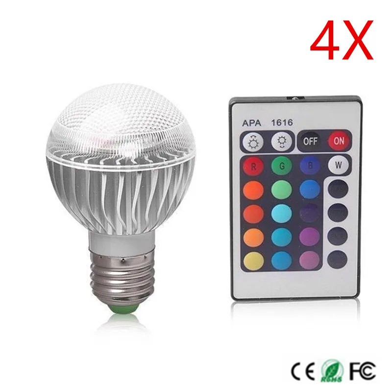 E27 RGB LED BULB 9W led Bulb Lamp with Remote Control High Power AC85-265V RGB LED Spotlight For Home Party 4Pcs
E27 RGB LED BULB 9W led Bulb Lamp with Remote Control High Power AC85-265V RGB LED Spotlight For Home Party 4Pcs